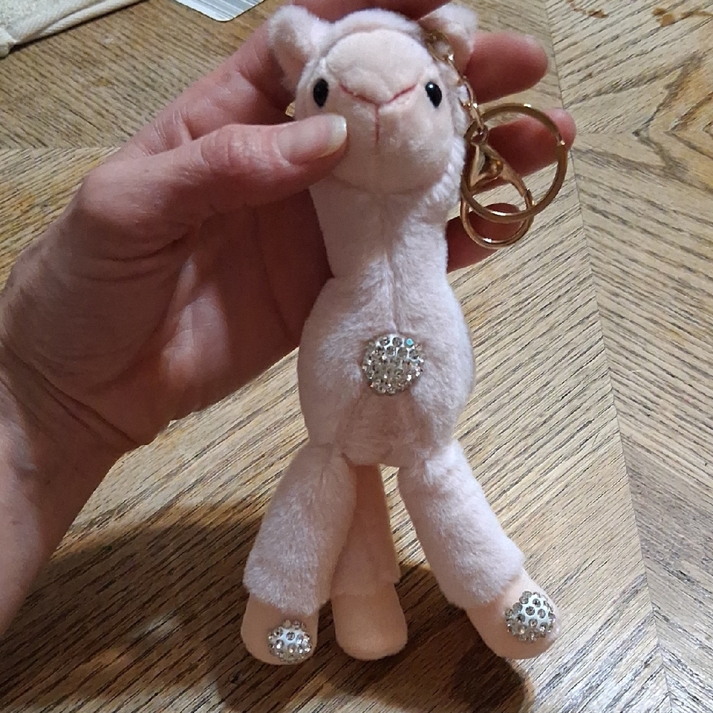 Llama Keychain with Rhinestones - Picture 1 of 4